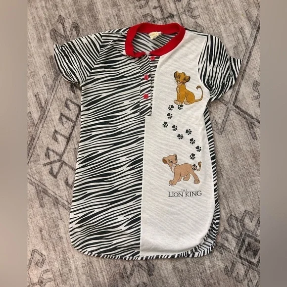 VINTAGE 90s Disney The Lion King Pajama Size 3T USA Simba & Nala Original - Picture 1 of 9